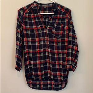 Navy plaid tunic